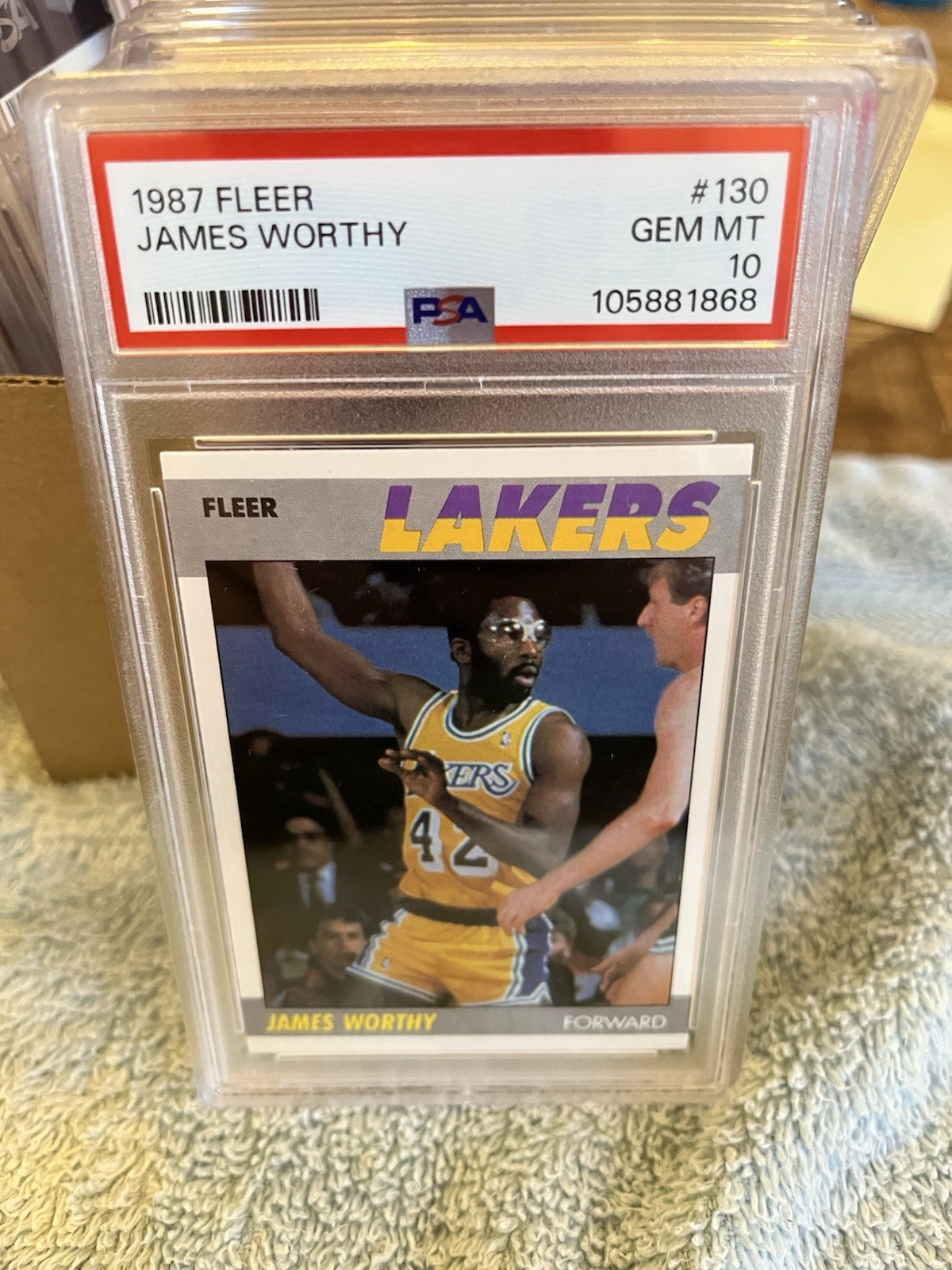 1987 Fleer Basketball Psa 10 Gem Mint James Worthy #130  card