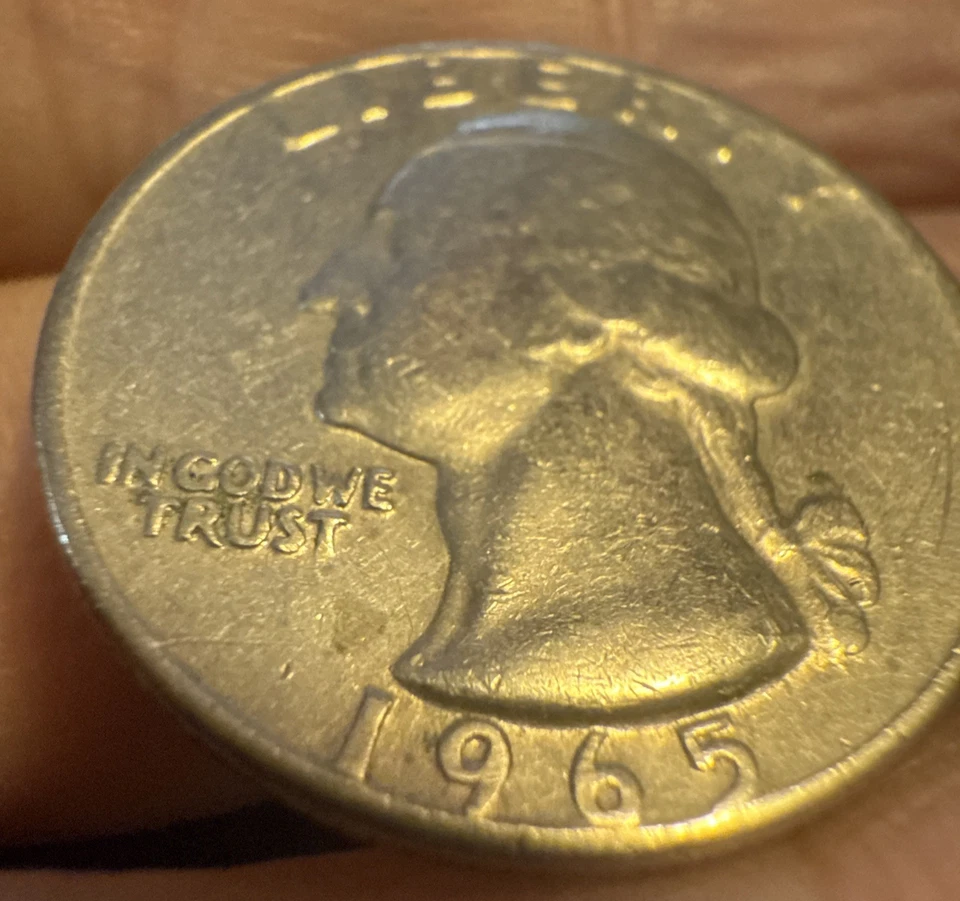 1965 Washington Quarter No Mint Mark Rim Letters Filled A Errors - Image 4 of 4