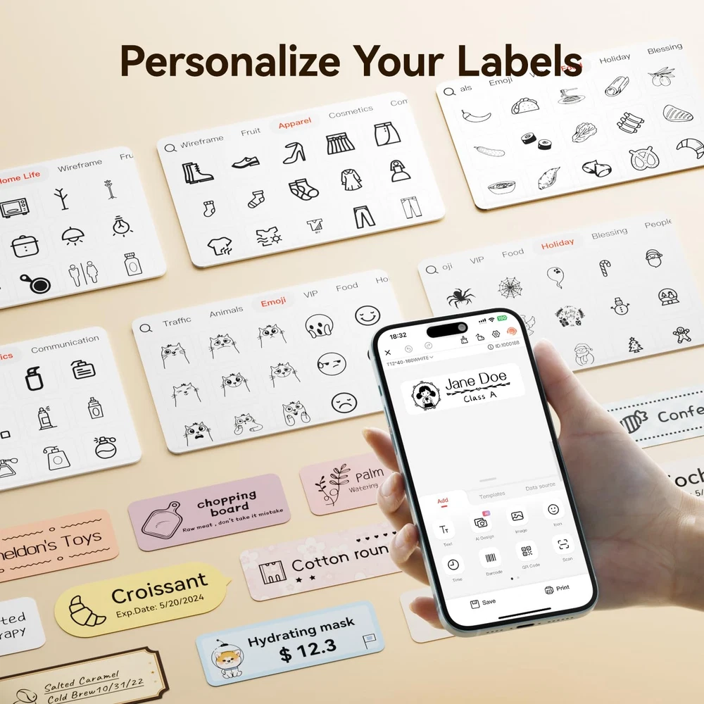 Bluetooth Label Maker for School Home Office Organization Bluetooth Label Maker for School Home Office Organization