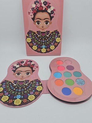 Latin Beauty Frida Kahlo 12 Pan Eyeshadow Palette Mattes & Glitters, New in Box