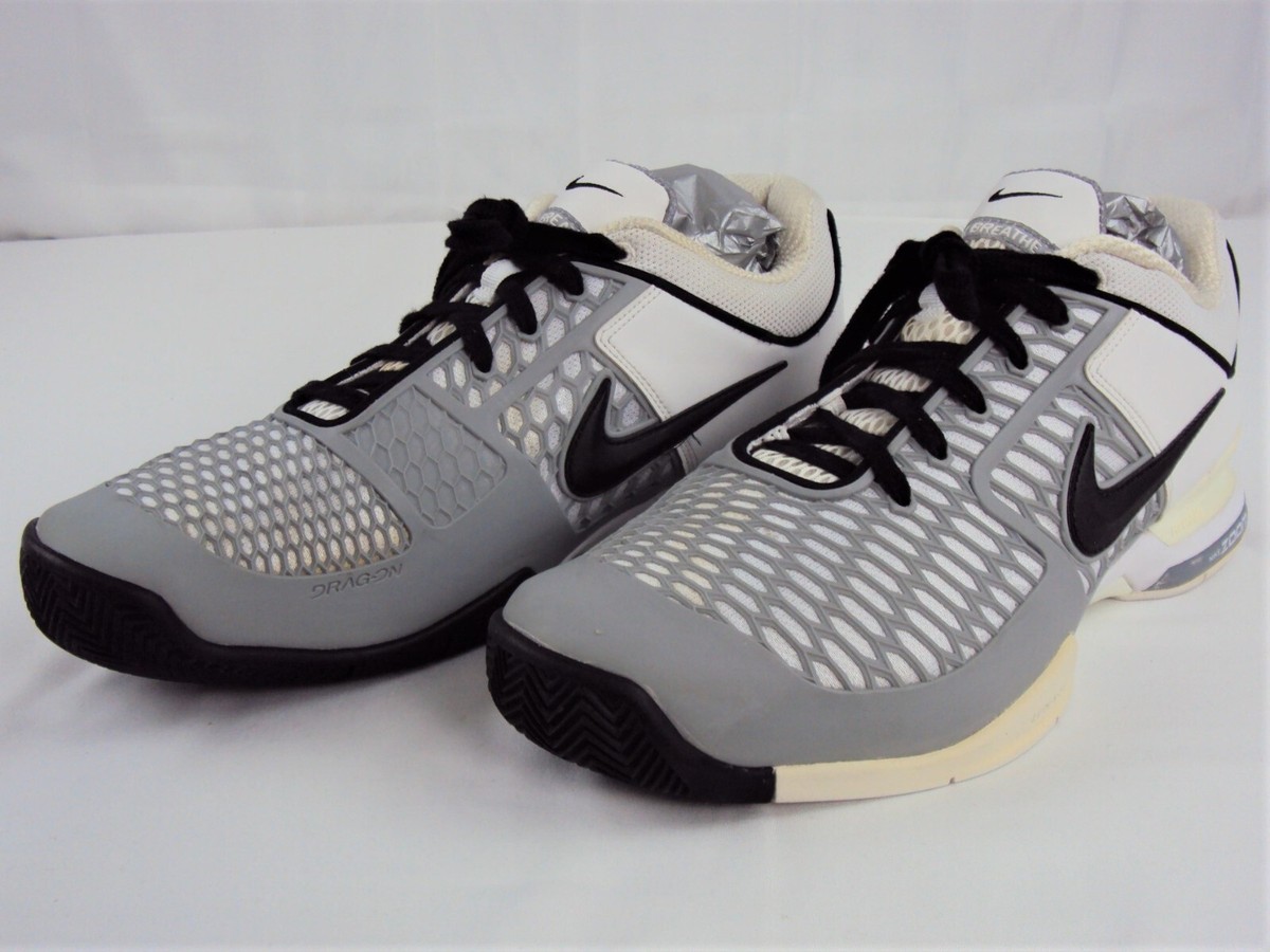 シューズ(男性用) Nike Zoom Breathe 2K10 NIKE AIR ZOOM BREATHE 2K10 386476 - 001 BLACK WHITE GRAY