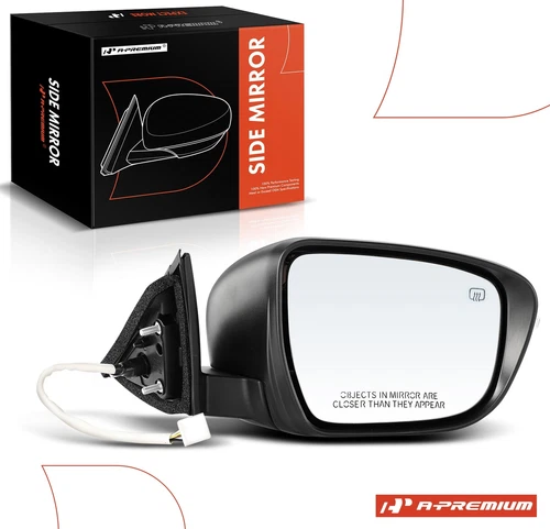 A-Premium White Power Heated Mirror for Nissan Rogue 2017-2020 Manual Folding