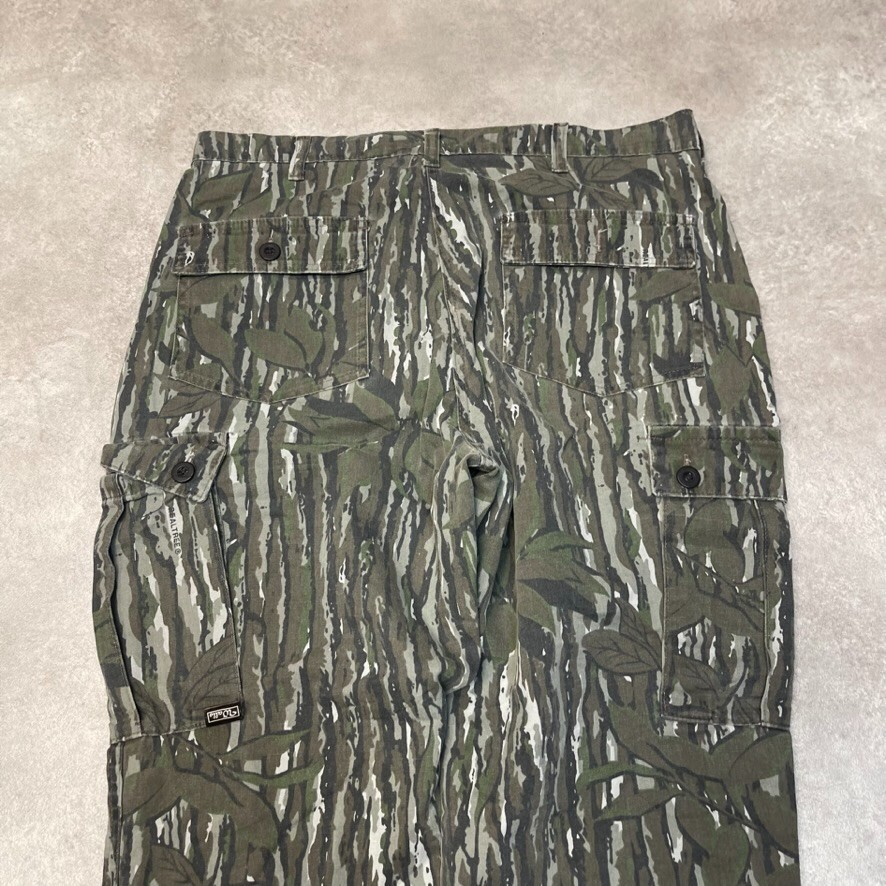 Real Tree Camo Cargo Trousers Mens Vintage Army Hunting Trousers, Green, 36" image 6