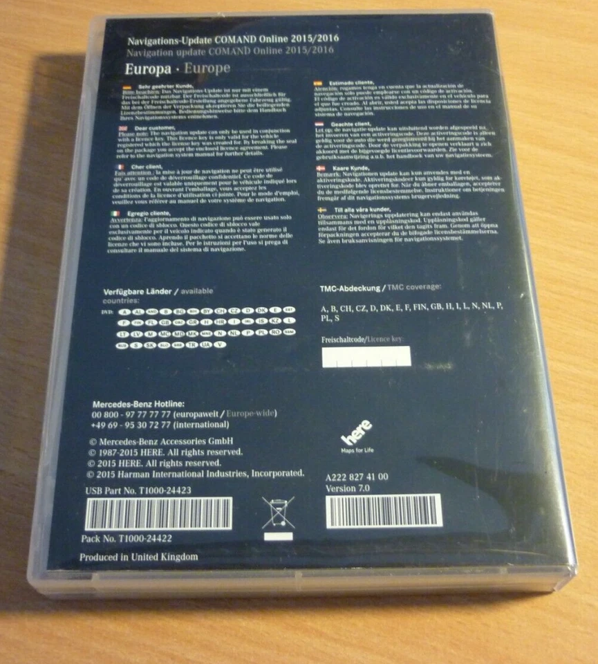 A2228274100 Mercedes Benz Navigations-Update COMAND APS 2015 / 2016 USB Europa - Bild 2 von 4
