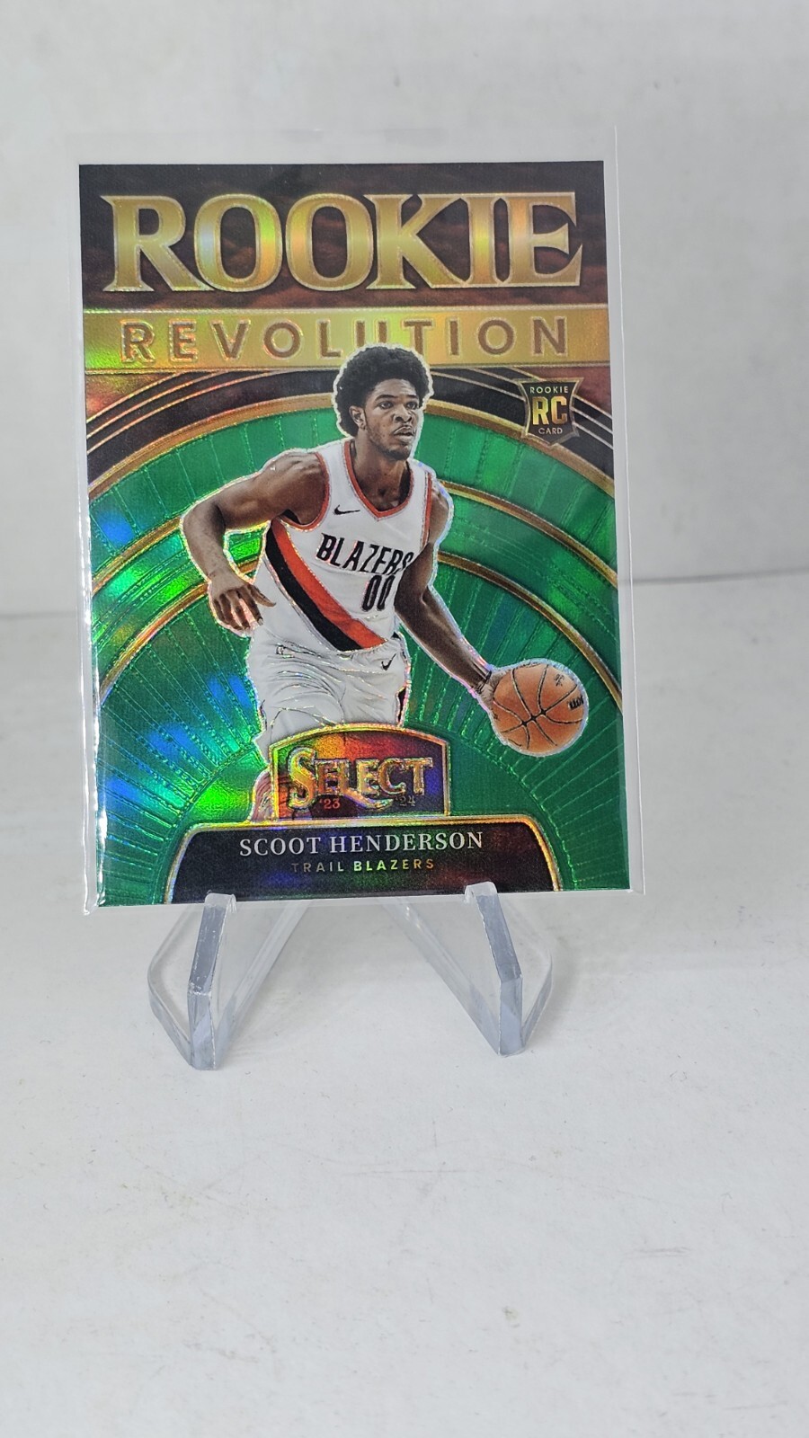 SCOOT HENDERSON 2023 Panini Select Rookie Revolution Green Prizm RC SP #4