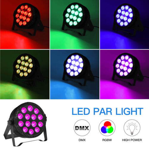 2stk 140W RGBW 14 LED PAR Wash DMX Bühnenlicht Show Disco Party Scheinwerfer EU - Bild 6 von 9