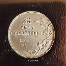 American Numismatic Asso .999 medaglia adesione 25 anni D. B. Stevens B567