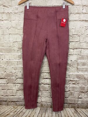 Spanx Faux Suede High Waisted Leggings Womens Medium Petite