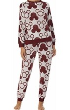 Disney Mickey Mouse Women's 2 PC Jogger Lounge Set Small Long Sleeve