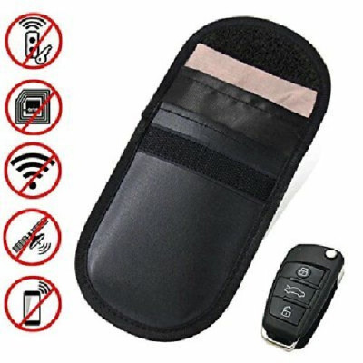 Auto Schlüssel Signal Blocker Case Faraday Käfig Etui Keyless RFID Blocking Bag Schwarz