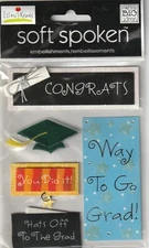 RARE! MAMBI Soft Spoken Ellen Kranz 3D GRADUATION Theme 93573 Fast FREE Ship!