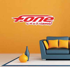 2 Adesivi F-One Fone Kiteboarding Kite Rosso Camera Parete Garage Decorazione Decalcomania 25"X6"