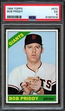 BB - 1966 Topps  - #572 - Bob Priddy  - PSA 5 - EX
