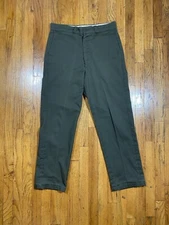 Vintage 70s Key Imperial Work Pants Forest Green 32x29 Talon Zip Gusseted