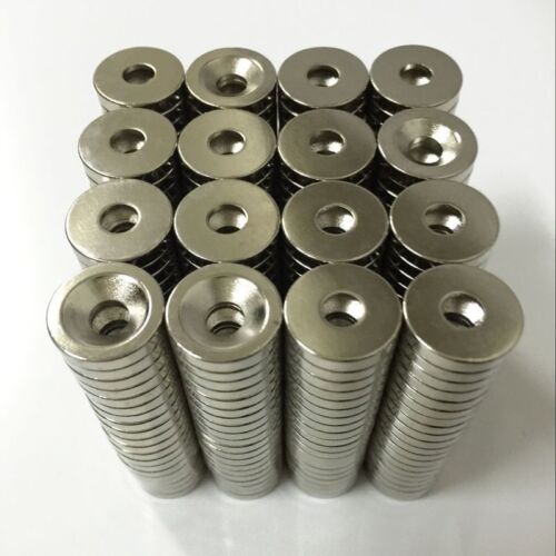 1-100pcs Super Strong Magnet Round Ring Neodymium Magnets N52 with Hole  10*3*3mm
