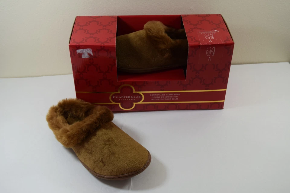 Zapatillas botín Charter Club para mujer de piel sintética pequeñas S 5-6 Foto 4 de 4