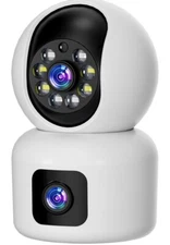 Dual Lens 2k WiFi Security Camera Voice Intercom Remote Operation Multi Person