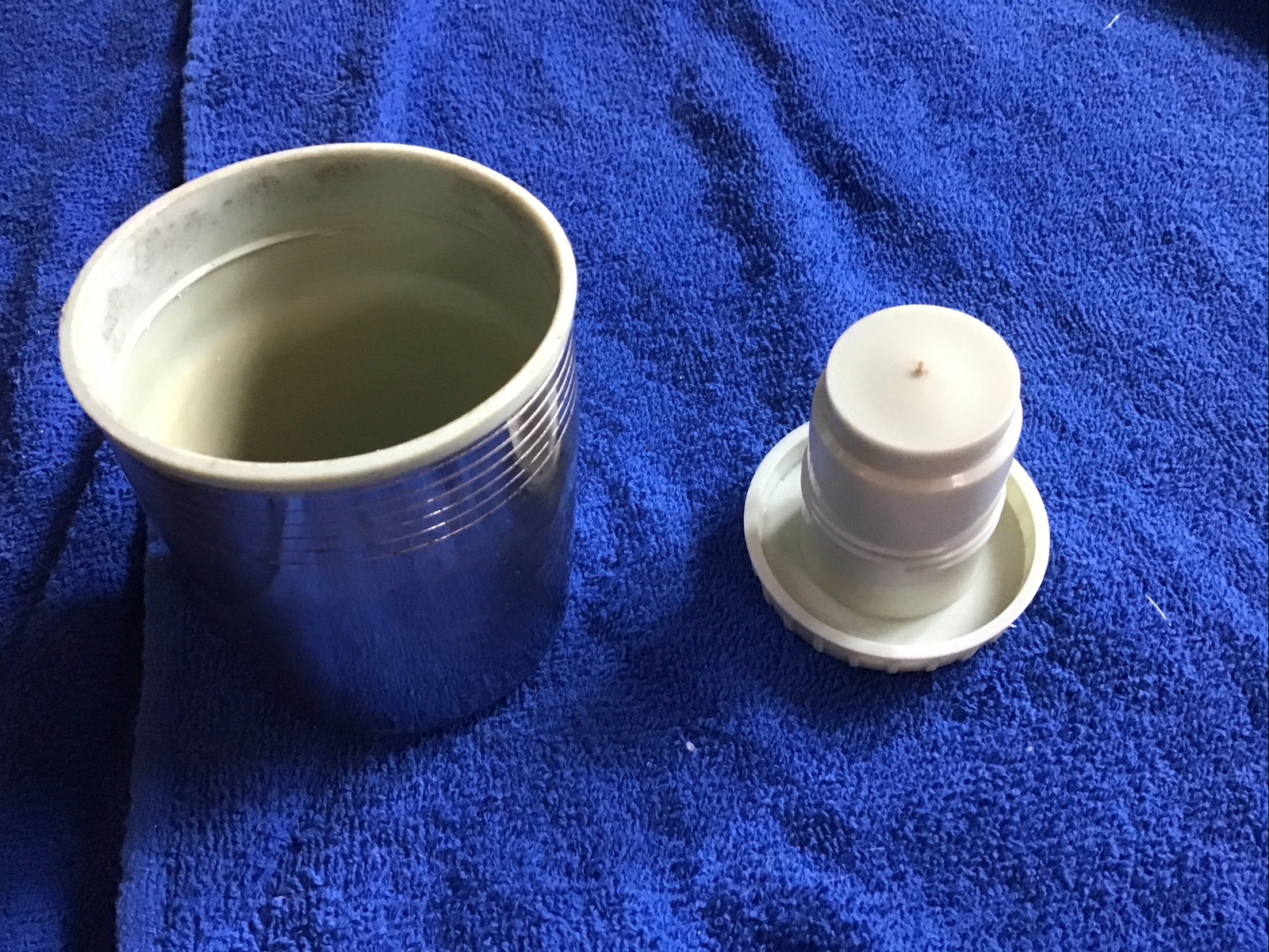 Vtg Stanley Aladdin Thermos Replacement Cup Cap No 100 Green Liner