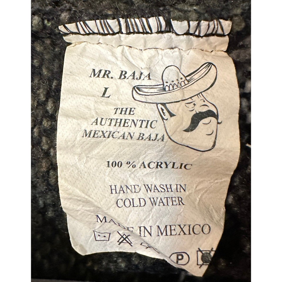 Mexican Poncho Mr. Baja Hoodie Surfer Drug Rug Pullover Made in Mexico ...