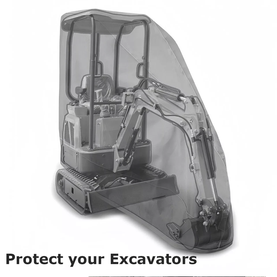 Heavy Duty 6 Layer Mini Excavators Cover 100% Waterproof Snow Dust Rain Outdoor - Image 4 of 4