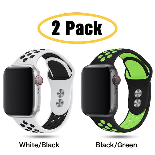 2PCS Silicone Sport Band for Apple Watch 10 9 8 7 6 5 SE 40/44/41/45/42/46/49mm - Picture 28 of 34