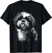 Dog Mom Dad's day Cute Animal Pet Art Graphic Shih Tzu T-Shirt, Unisex Tees