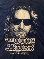 The Big Lebowski Shirt  - The Dude Abides Shirt - size Small - Jeff bridges