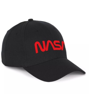 Baseballkappe Mütze NASA neu schwarz schwer gebürstete Baumwolle bedruckt