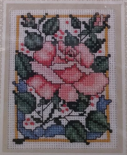Design Works Craft Counted Cross Stitch Greetings Card Kit Rose Bush Garden #701 - Picture 5 of 5