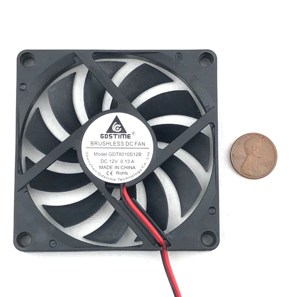 2x 70mm 70x70x10mm Lüfter Gehäuselüfter 5V 12V 24V für PC Computer leise FAN DE - Bild 3 von 4