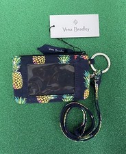 NEW Vera Bradley Iconic Zip ID Lanyard Toucan Party
