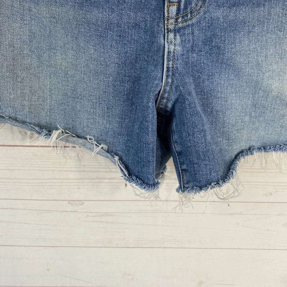 Pantalón corto Madewell para mujer The Momjean talla 31 azul 100 % algodón denim tiro alto 33x4 Foto 4 de 4