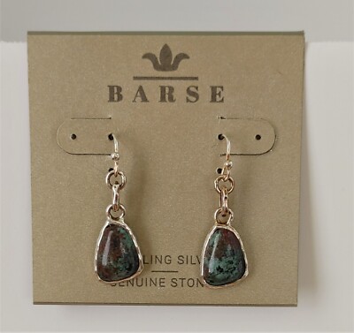 Barse Genuine Sterling Silver and Sonora Sunset Drop Dangle