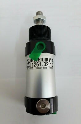 32 mm x 10 mm Zylinder Roundline doppeltwirkend 1/8 BSP Anschlüsse 30 mm Hals & 2 Vorschübe