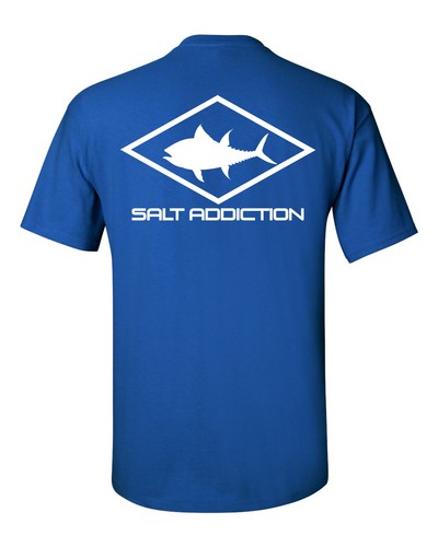 T-shirt Homme Salt Addiction - Thème Pêche, Marlin, Océan, 100% Coton, Manches Courtes, Blanc