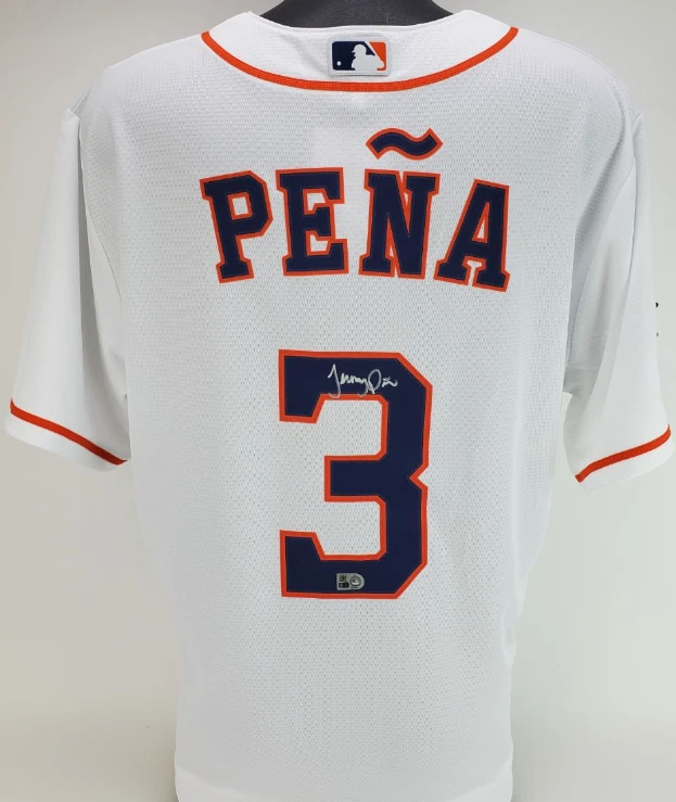 Jeremy Pena Signed Houston Astros Nike Jersey w/ 2022 World Series Patch