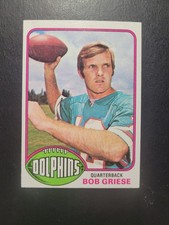 1976 Topps # 255 Bob Griese Football Card, Dolphins