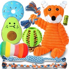 Zeaxuie 9 Pack Luxury Puppy Teething Chew Toys for Small Dogs w/ Squeakers