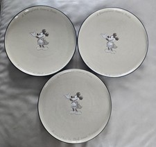 X3 Vintage Disneyland Paris Mickey Mouse dinner plates