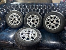 4x Genuine 4.5" x 12" Classic Mini Minilite Alloy Wheel Wheels 12 Inch Mini Lite