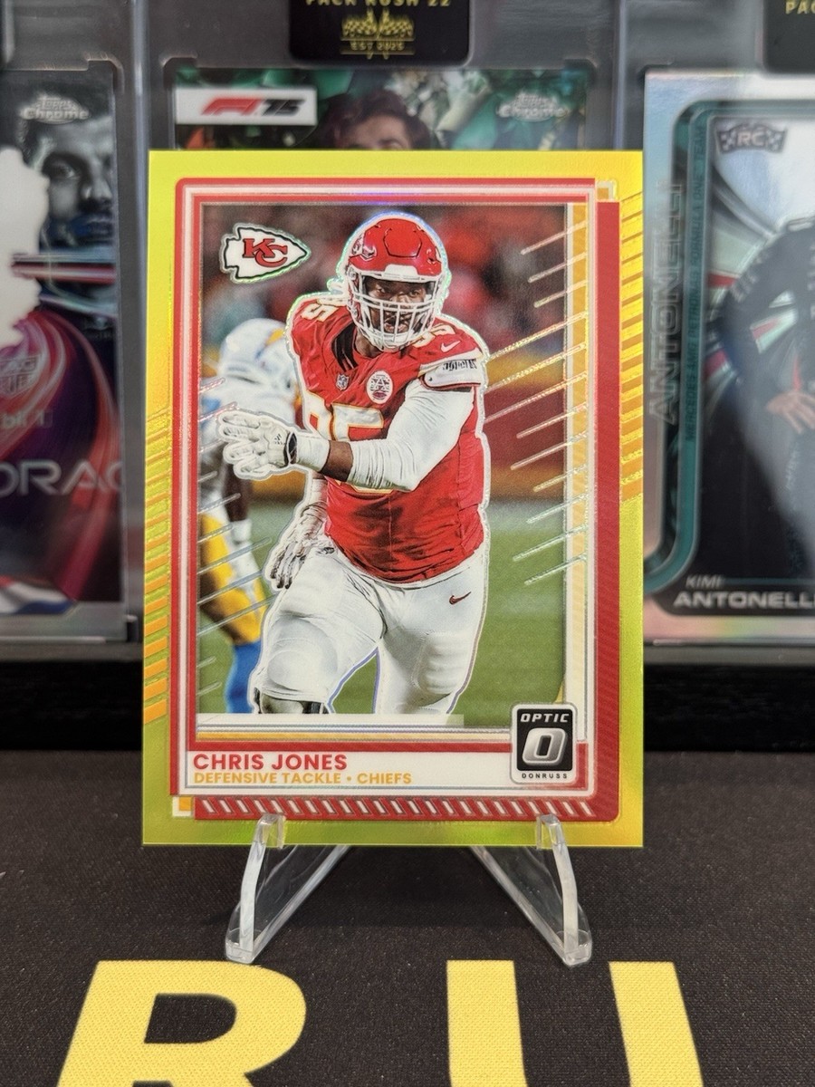 2025 Donruss Optic - Chris Jones #82 Neon Yellow Prizm /15 Chiefs