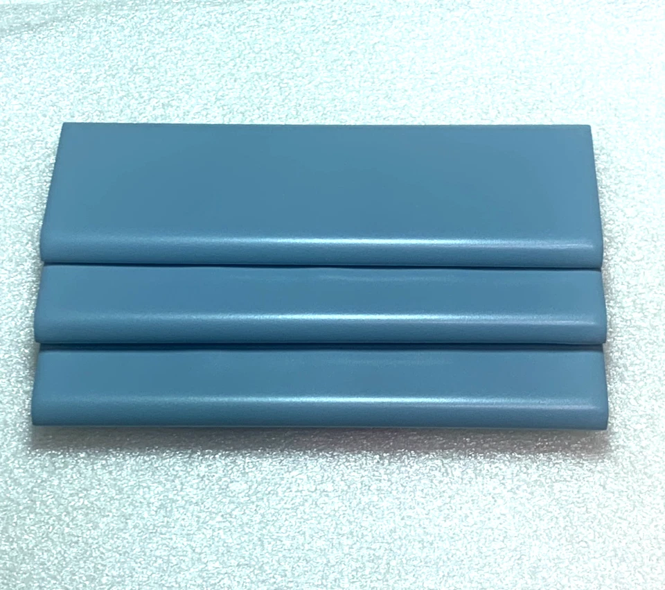 New Vtg Florida  Vermont Blue #566 Potters Touch Surface Bullnose 2 " x  6 1/8" - Image 2 of 4