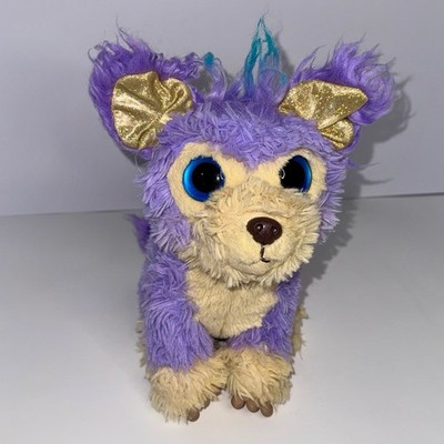 Little Live Pets | Scruff-a-Luvs Cutie Cuts Purple Shaggy Dog Plush Blue Eyes 8''