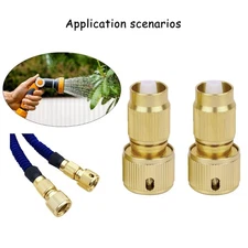 Expandable Hose Repair Connectors 2 Pack Aluminium Adapters for Garden