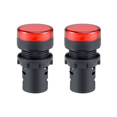 2Stk. AC 380V Kontrollleuchte Signal Neon Lampe Rot LED Panel Mount 7/8'' 22mm