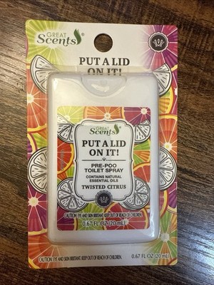 Great Scents Put a Lid On It Pre-Poo Toilet Spray, Twisted Citrus, .67 Oz, 4 Pk