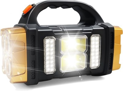 Solar Handheld LED Flashlight 4 Lighting Modes