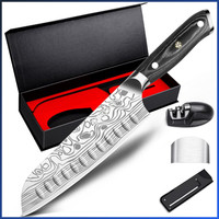 Santoku Messer 18Cm Edelstahl KüChenmesser Ergonomisch FüR PräZises Schneiden