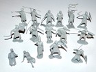 Set of 16 Vintage 1950s Marx Ben Hur Playset Gray Plastic Roman Figures — photo 1