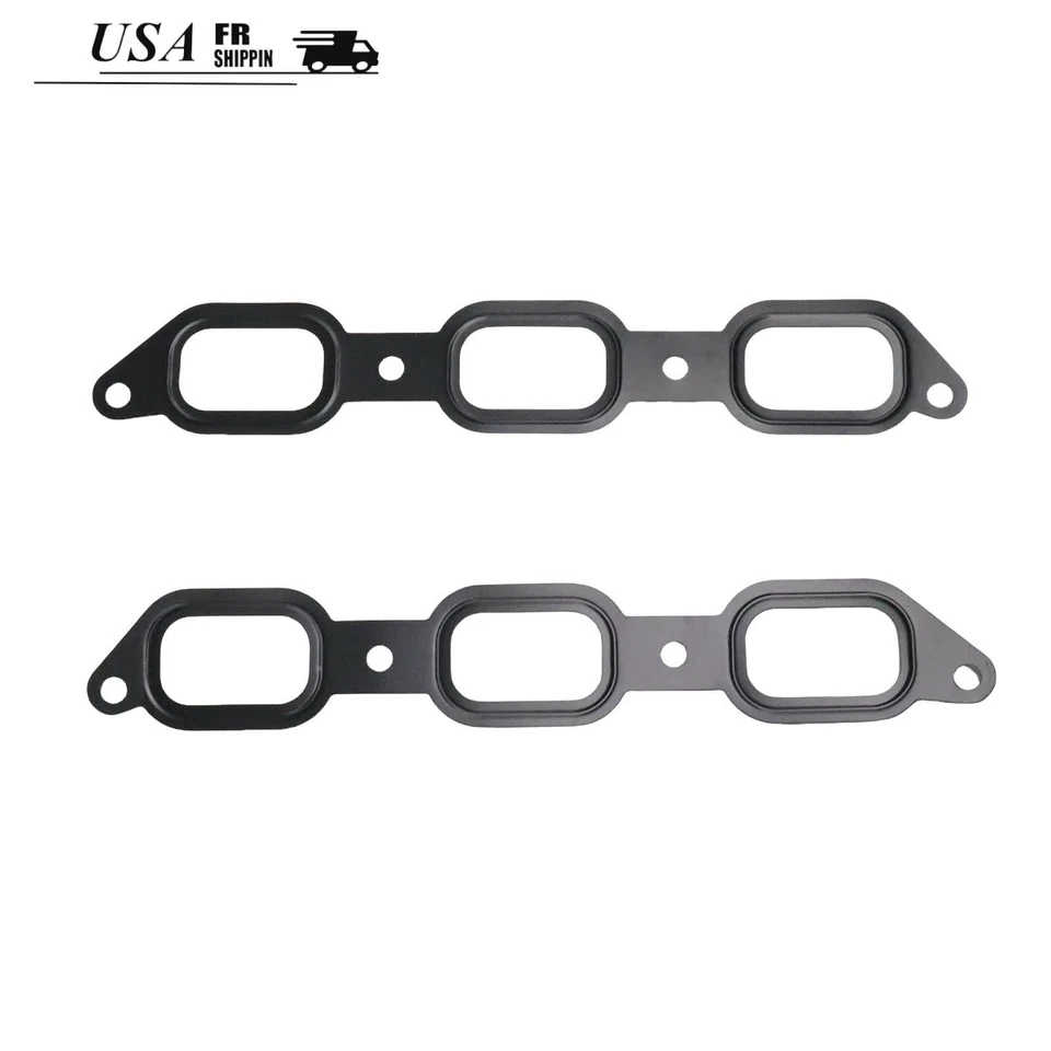 2x Intake Manifold Gasket Black For 14-20 Land Rover Range Rover Sport 3.0L 5.0L - Image 3 of 4